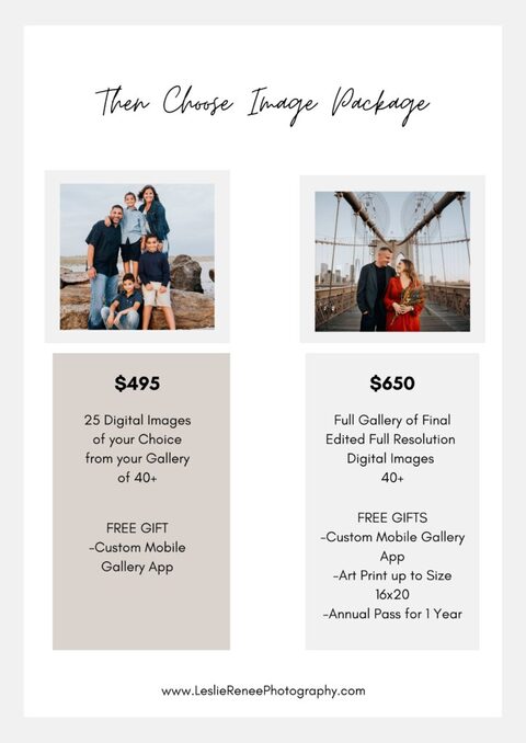 Leslie Renee Photography Pricing