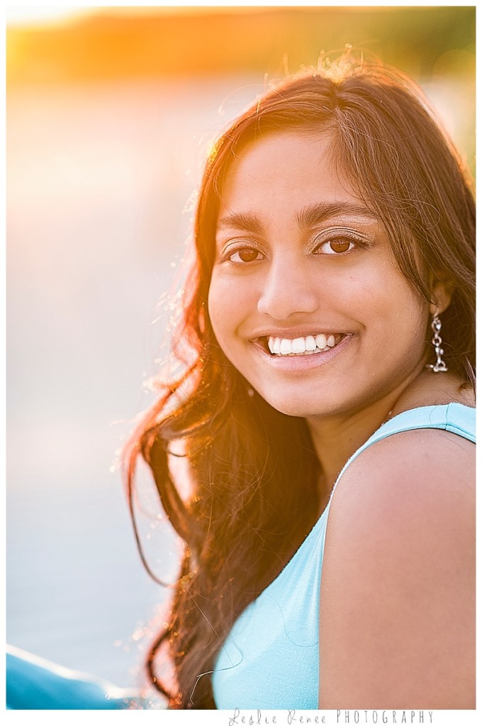 Oceanside girl close up portrait