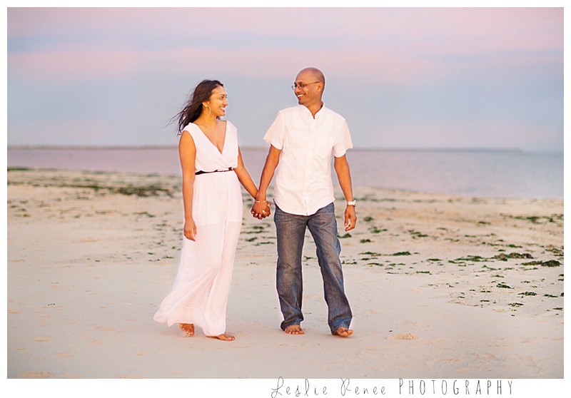 Oceanside couple portrait at Nickerson Beach