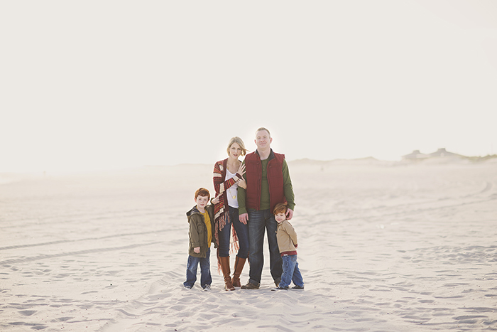 natural rustic family on the beach