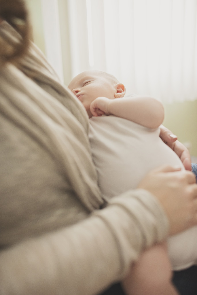 mommy and baby in home portrait session