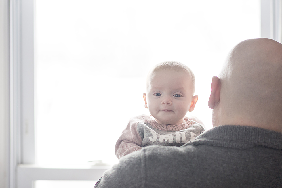 in home daddy and baby girl session long island