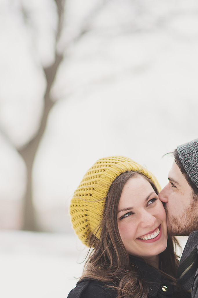 kiss on the cheek at Astoria Park