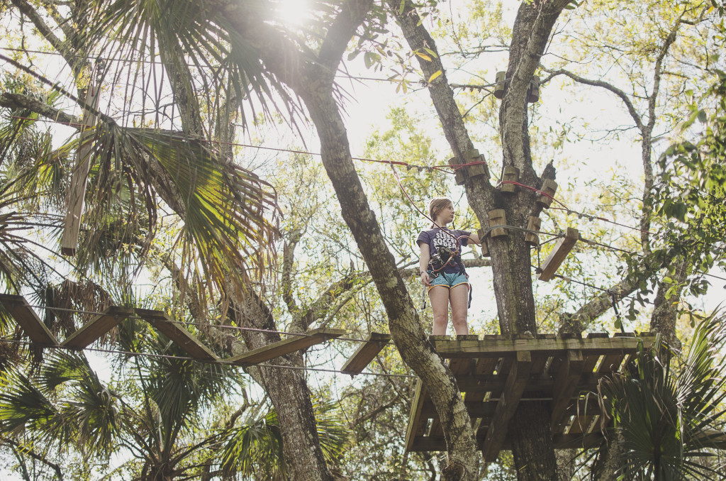 tree tops zip line Brevard Zoo