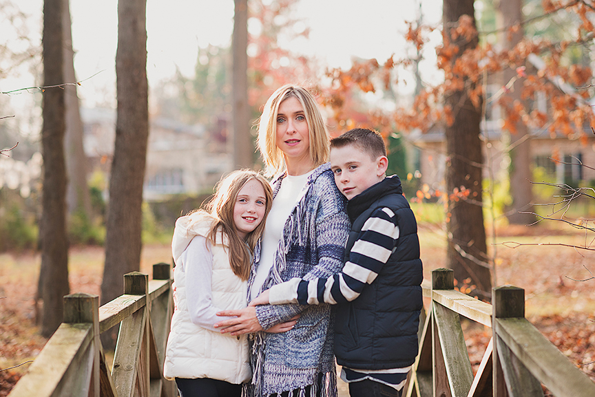 mom and kids at Bailey Arboretum