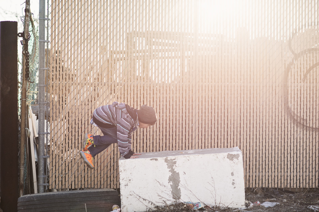 Long Island Parkour inspired child portraits