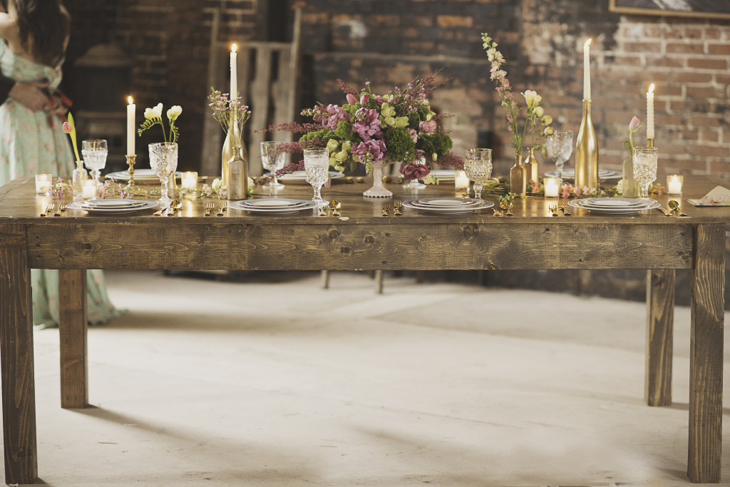 Long Island rustic wedding table setting