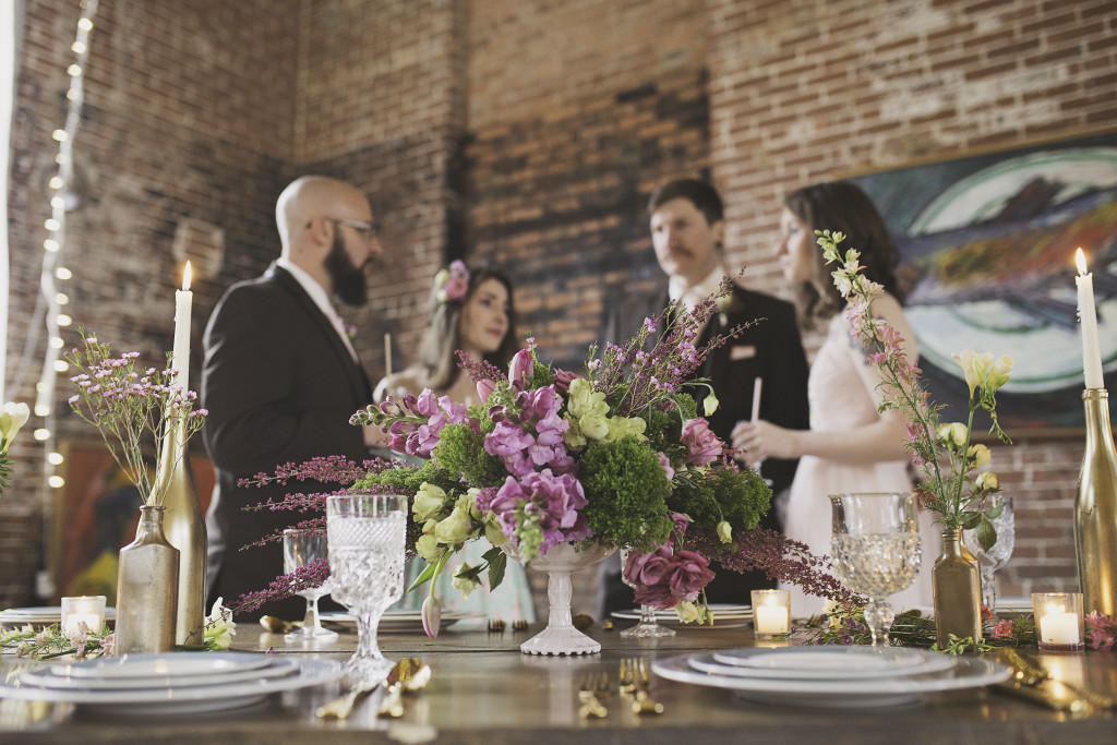 Rustic wedding table details