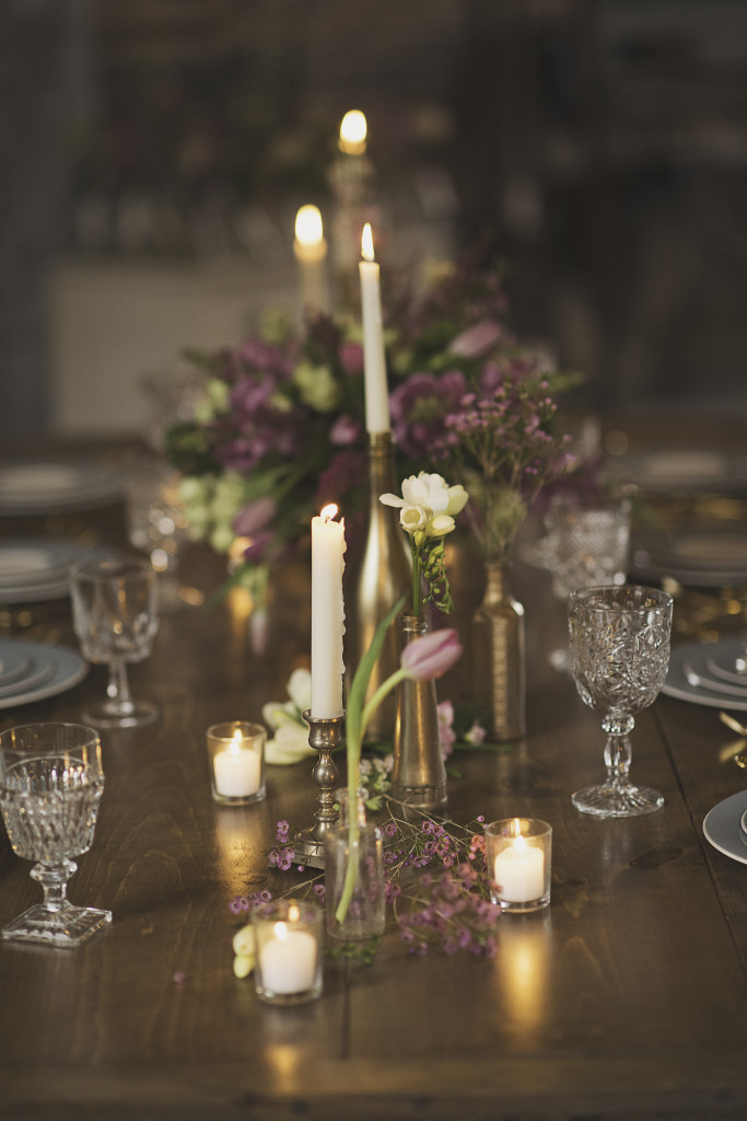 Long Island rustic barn wedding table details