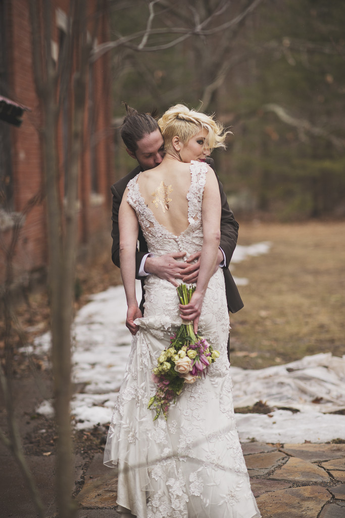 The Pump House Bride in lace