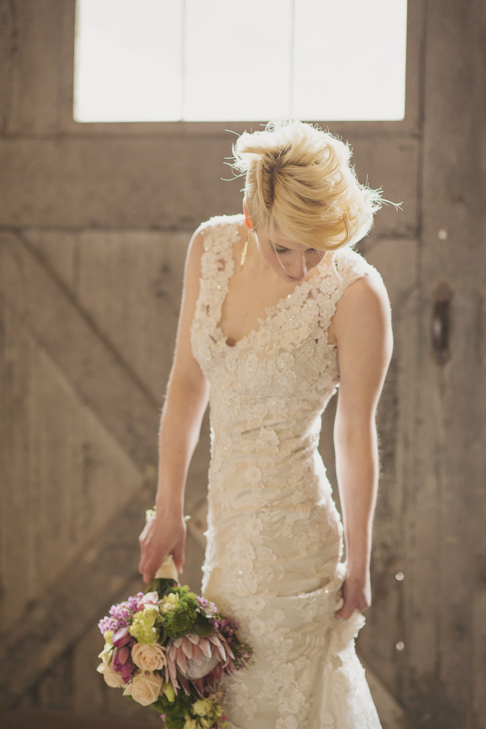 Long Island back lit bride