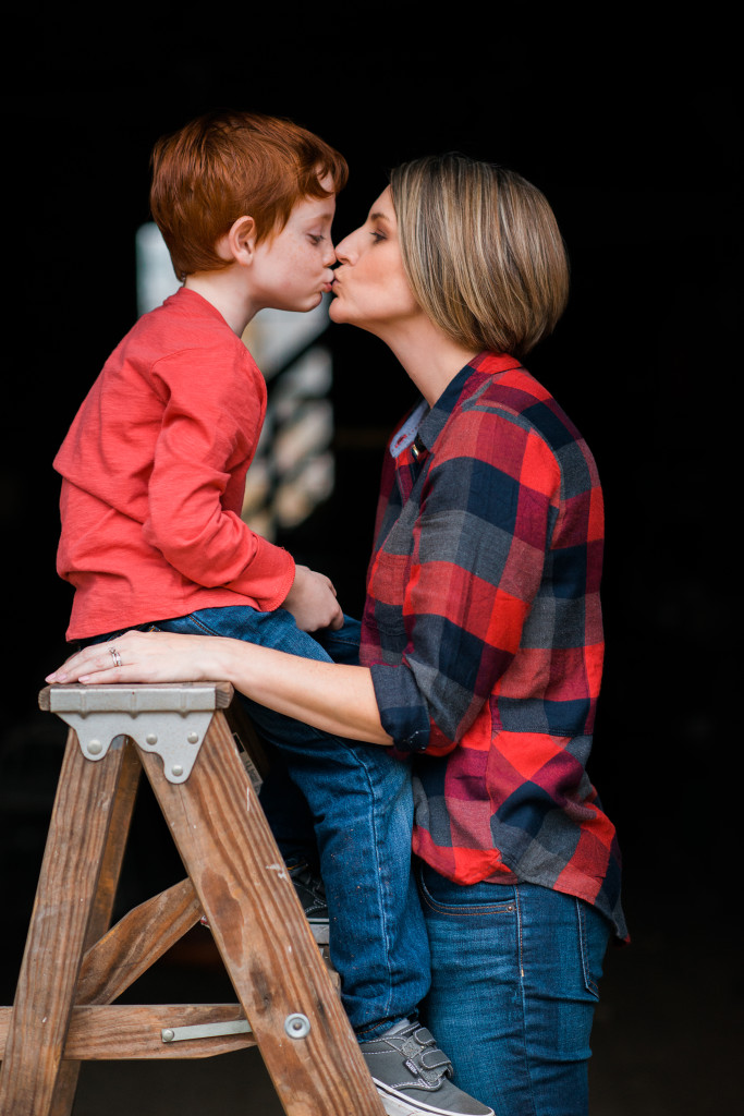 Oyster Bay Family Photographer-ladder-barn-mom-boy