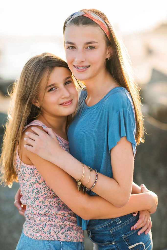 sisters on the beach Long Beach New York