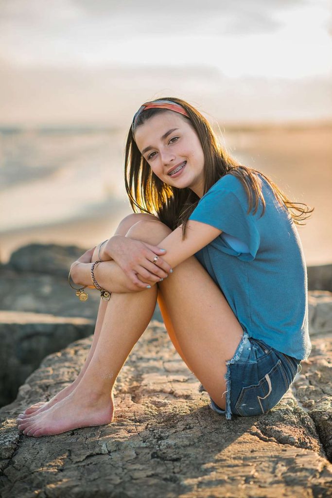 teen girl on the beach Long Beach New York