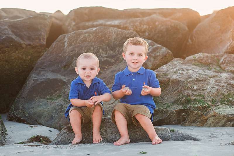 Rockville Centre brothers on the beach