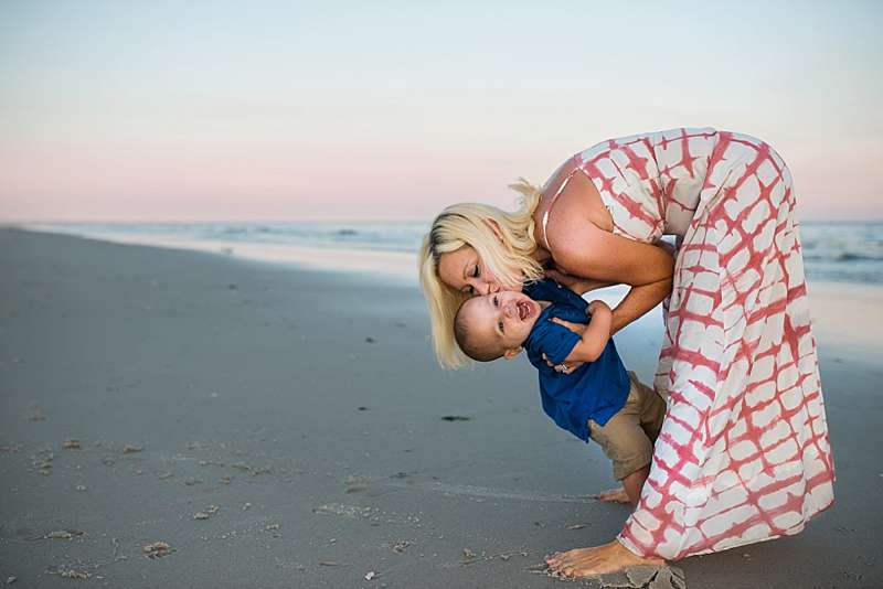 Rockville Centre Long Island Family Photographer mom an son on the beach