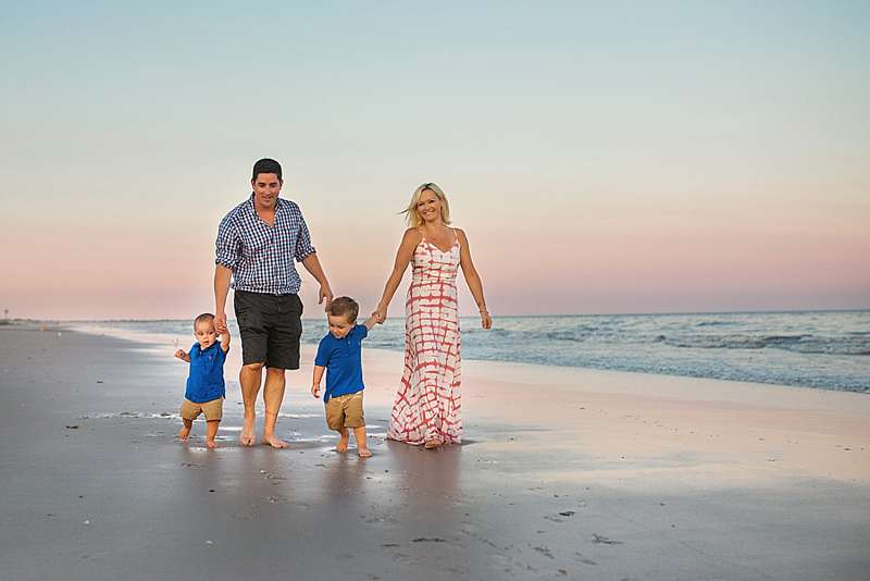 Rockville Centre Long Island Family Photographer on the beach at sunset