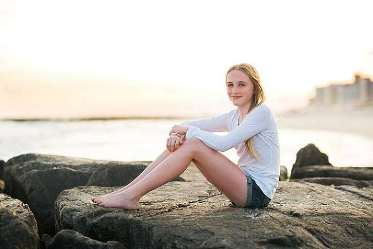 Long Beach Family Photographer 12 year old on the beach
