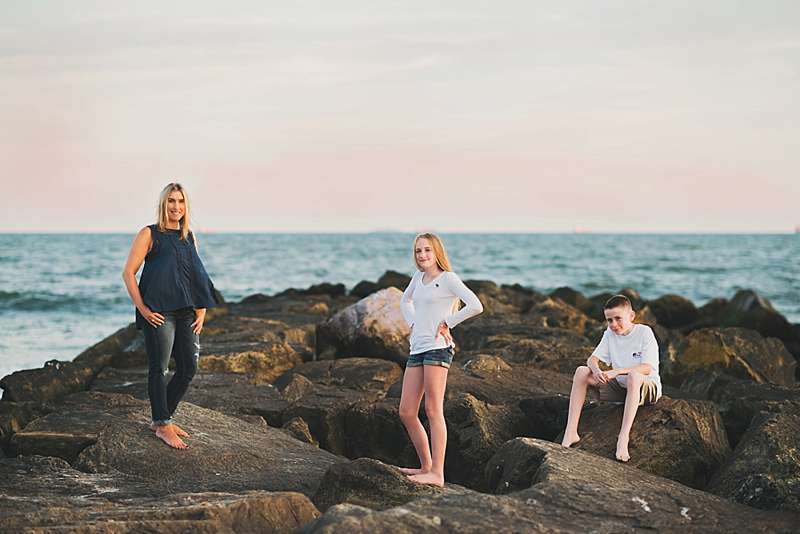 Long Beach Family Photographer at sunset on the jetty