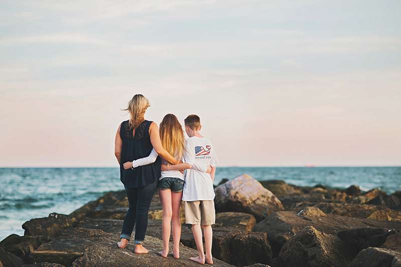Long Beach Family Photographer sunset beach mini
