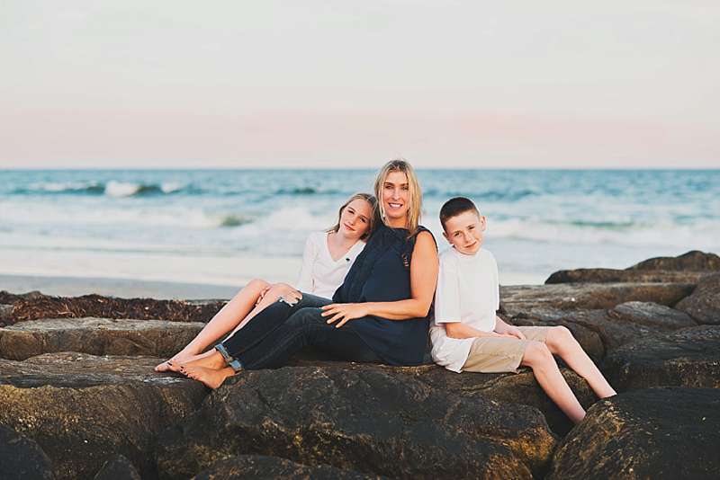 Long Beach Family Photographer on the jetty at sunset