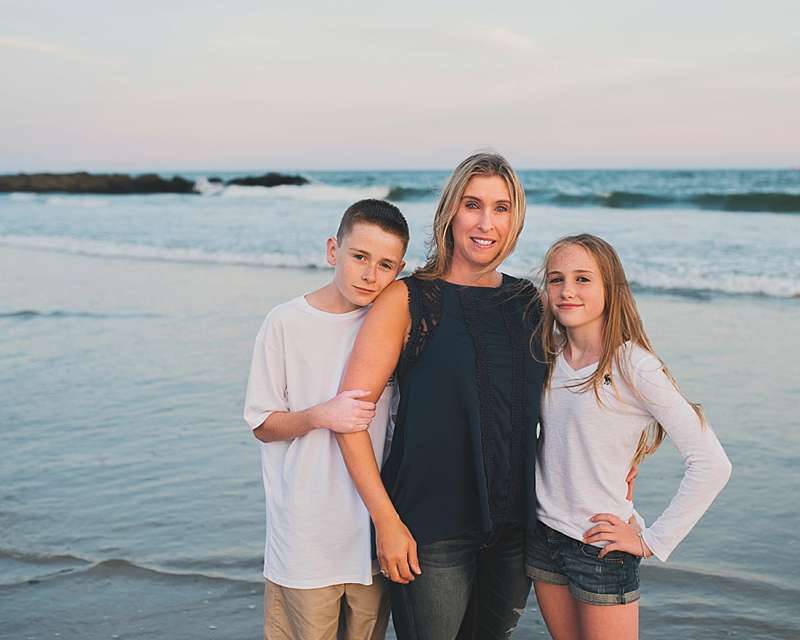 Long Beach Family Photographer oceanside family on the beach at sunset