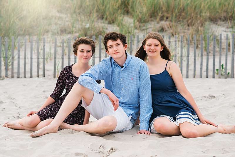 Long Beach Family Photographer brother and sisters on the beach