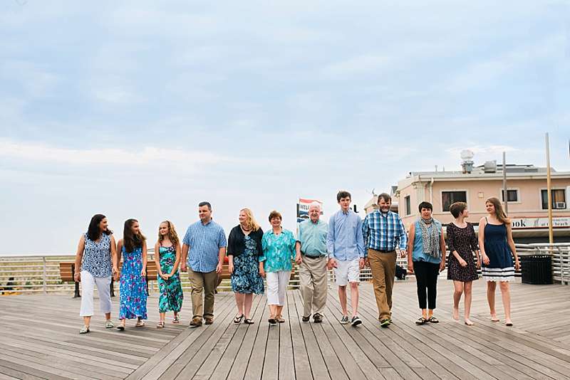 Long Beach Family Photographer extended family on the boardwalk
