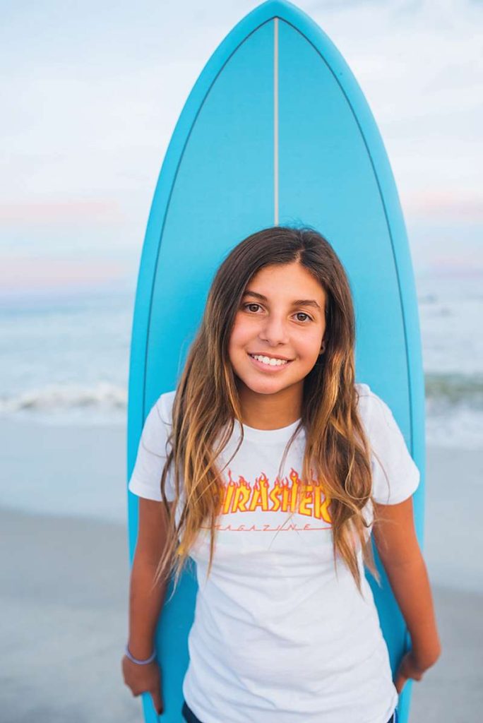 long-island-new-york-pre-bat-mitzvah-photo-shoot girl loves to surf
