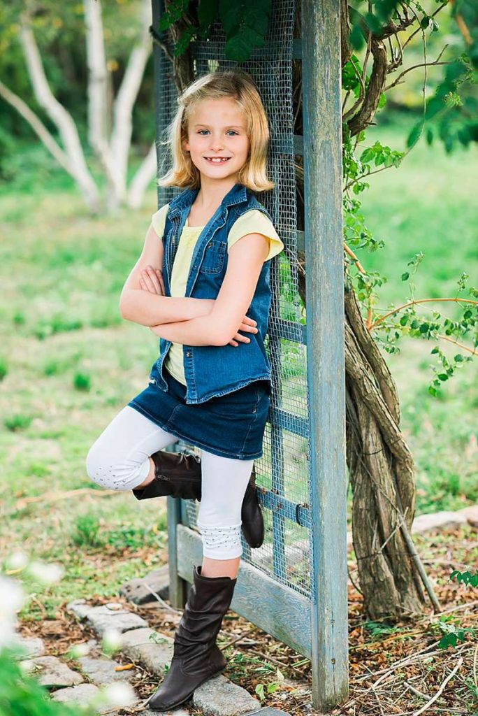 adorable little girl pose