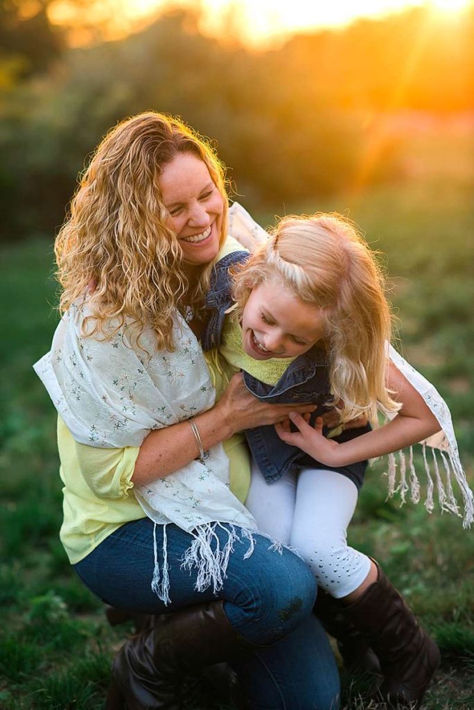 special moment mom and daughter