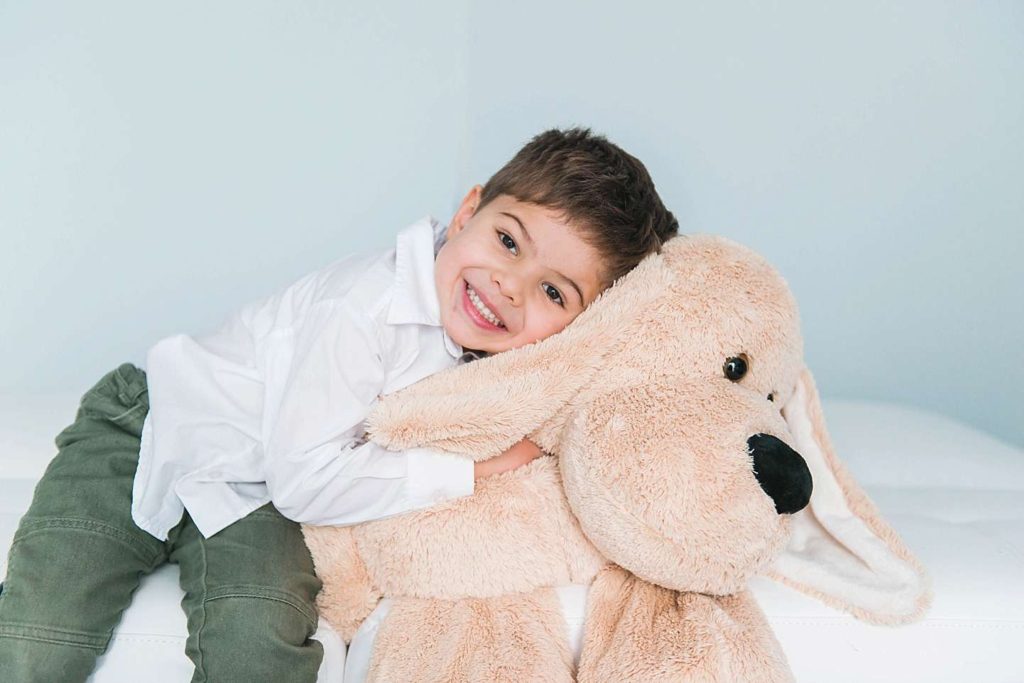Long Island Child Photographer little boy with teddy bear