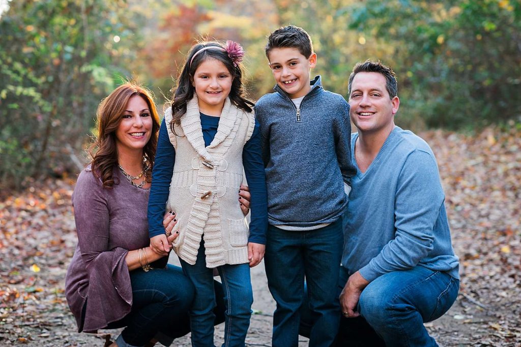 Long Island Family Photographer family of 4 at hempstead lake state park