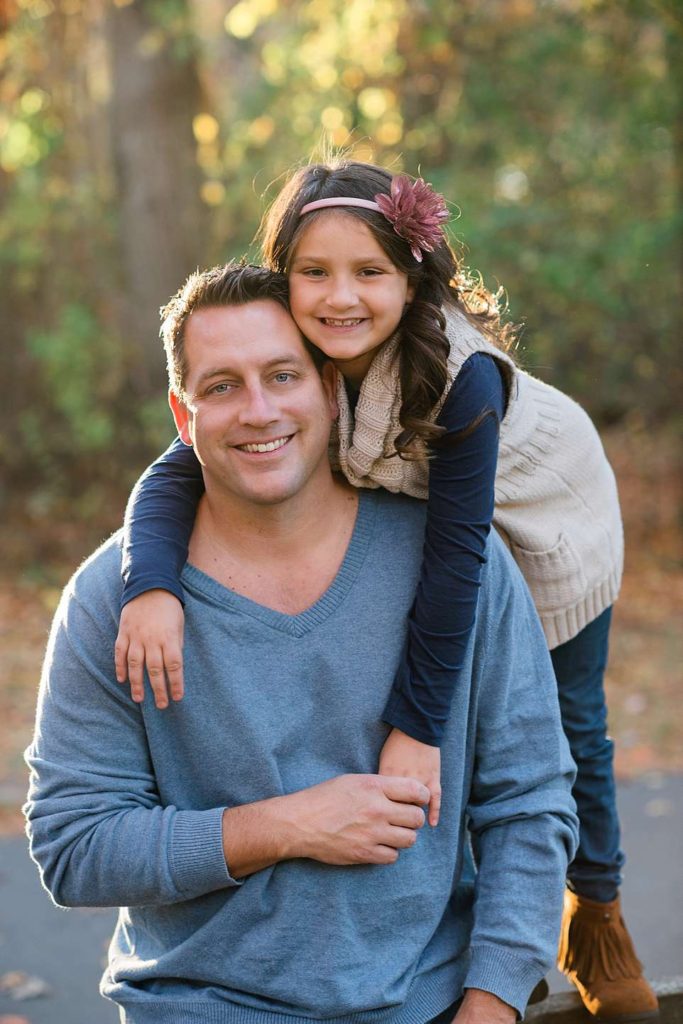 Long Island Family Photographer dad and daughter photo at Hemstead Lake State Park