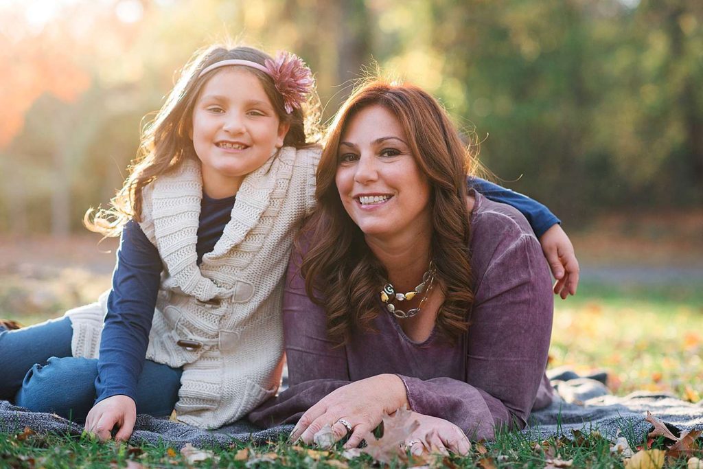 Long Island Family Photographer backlit mom and daughter 