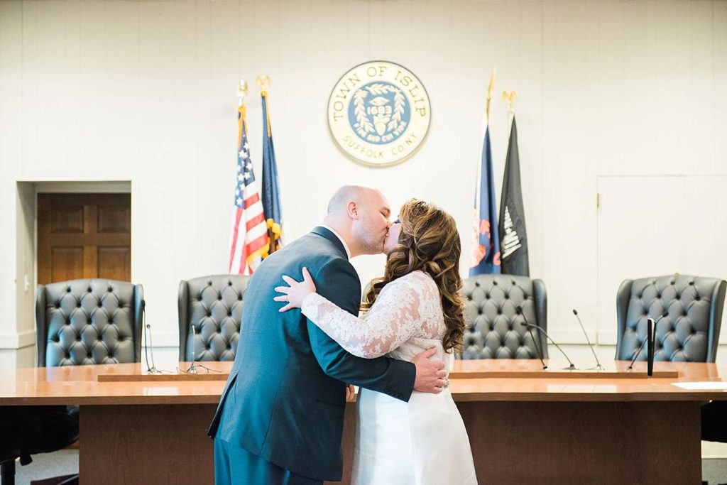 Long Island Wedding Photographer kiss the biride