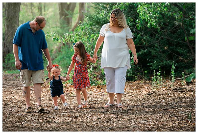 Long Island Family Photographer walk in the woods