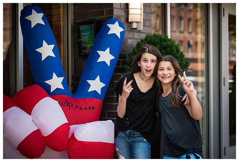 Brooklyn Bridge Bat Mitzvah with sister