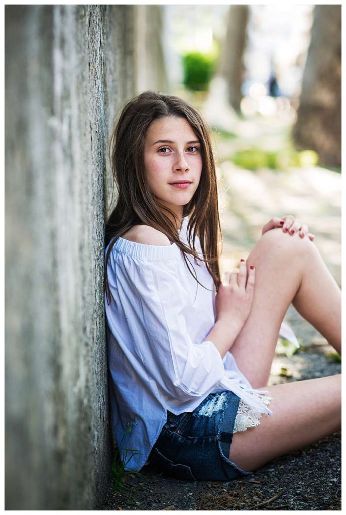 Brooklyn Bridge Bat Mitzvah teen portrait