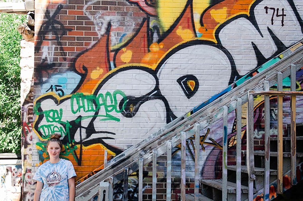 Family Travel Photography Lana Levine in Art Alley Rapid City