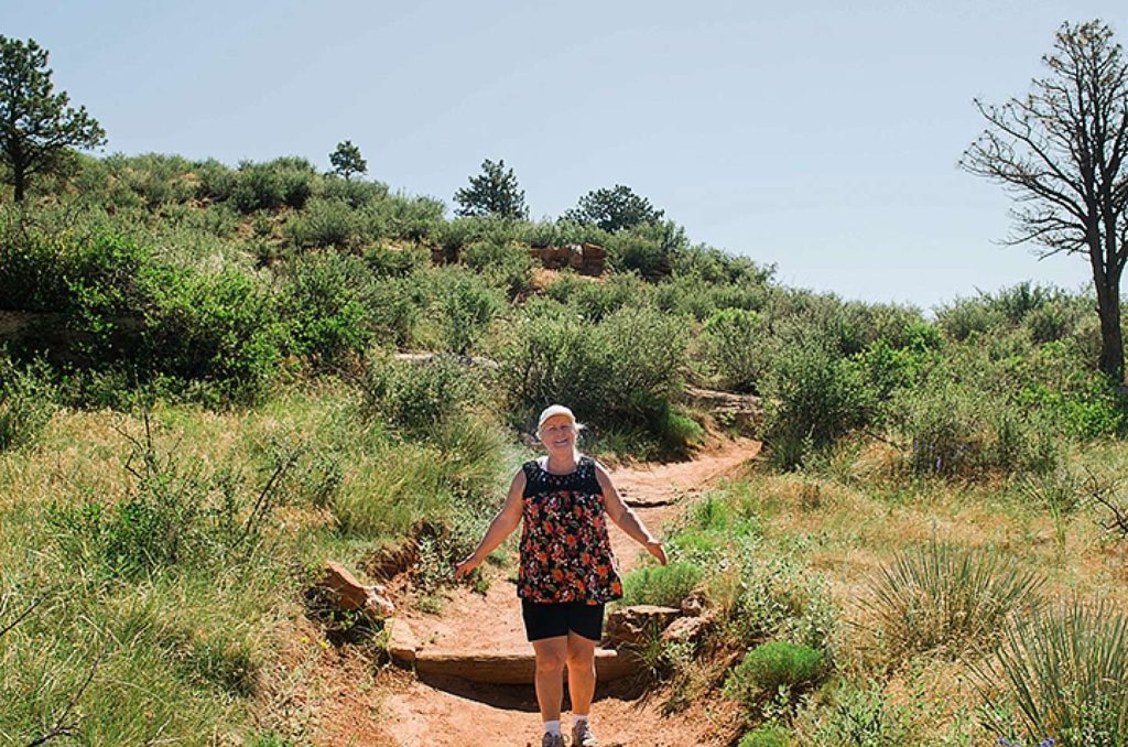 Family Travel Photography Cheryl hiking Lory Canyon