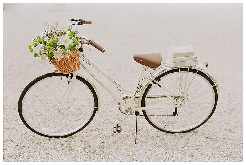 Long Island Film Beach Engagement vintage bike