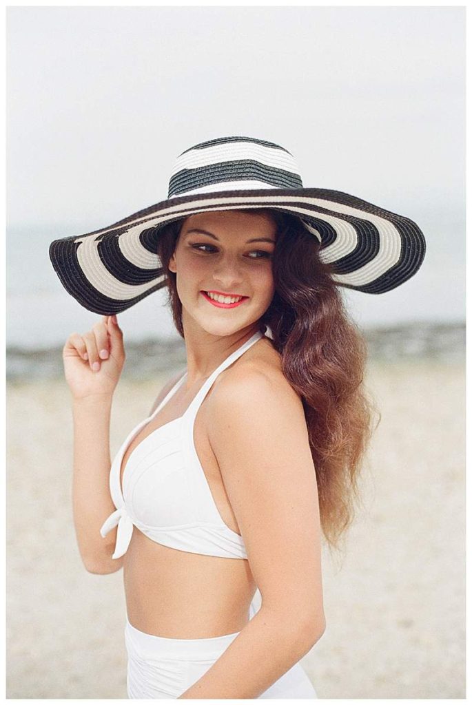 Long Island Film Beach Engagement film portrait