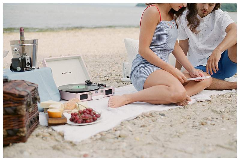 Long Island Film Beach Engagement film photography story telling details