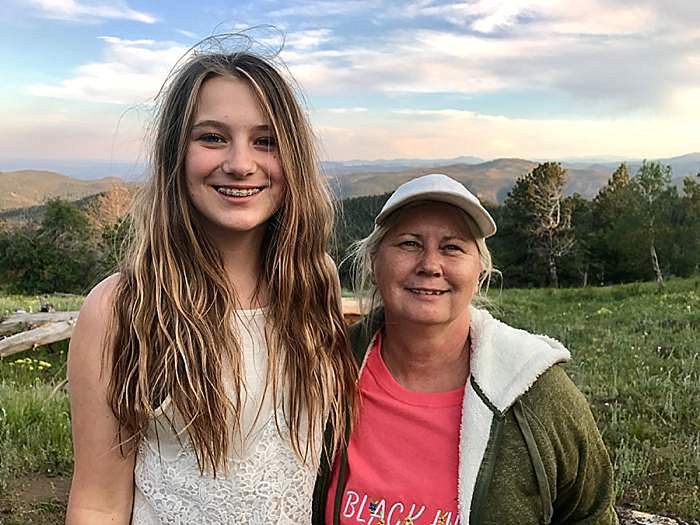 Lana and Cheryl at panoramic point in roosevelt forest national park 