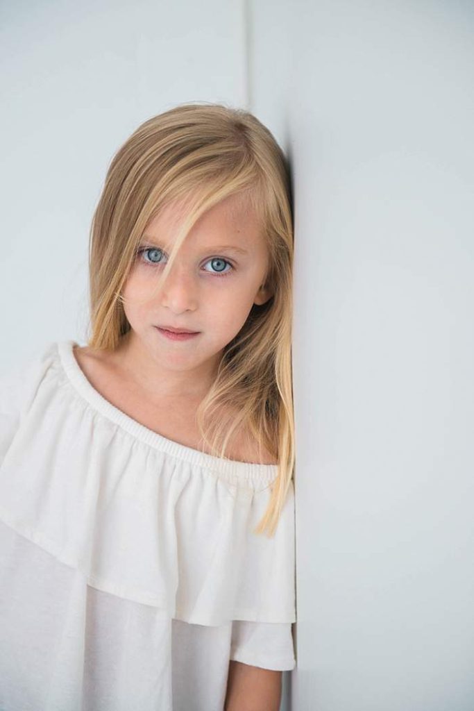 kids head shots Long Island white on white 