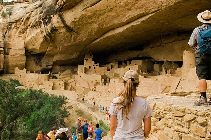 Mesa Verde National Park Travel Photography Lana Levine looking at Cliff Palace