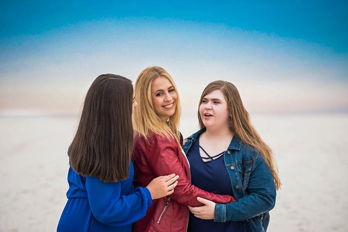 Long Island Beach Family Photos mom and her daughters 