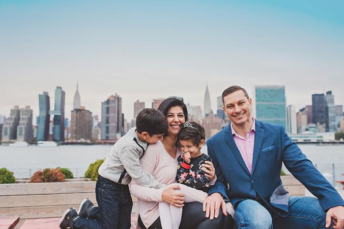 Gantry Plaza Family Photos playful pose