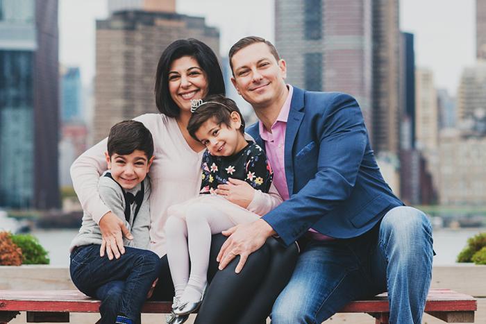 Gantry Plaza Family Photos Cuddly pose 